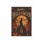 Black Cat Halloween Garden Flag, Gothic Full Moon Yard Decor, Happy Halloween Pumpkin Flag, Vintage Spooky Outdoor Porch Decoration