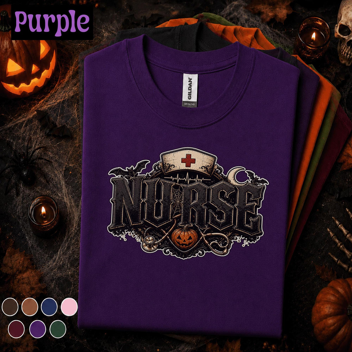 Nurse Halloween Shirt, Gothic Nurse Tee, Spooky Healthcare Worker Gift, Vintage Nursing T Shirt, Halloween Nurse Costume, ER Staff Tee