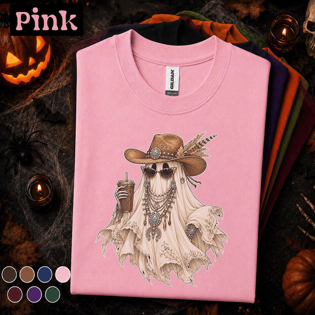 Western Ghost Halloween Shirt, Cowgirl Ghost Tee, Boho Spooky Season Shirt, Cowboy Halloween Tee, Cute Western Fall Outfit Gift