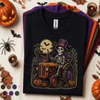 Skeleton Farmer Halloween Shirt, Spooky Tractor Tee