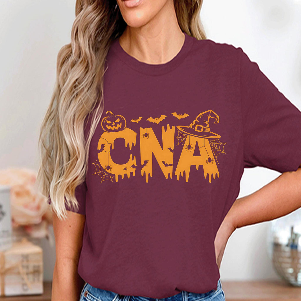CNA Halloween Shirt, Spooky Nursing Assistant Pumpkin Bat Tee, Haunted Healthcare Costume Top, CNA Halloween Sweatshirt, Nurse Halloween CNA