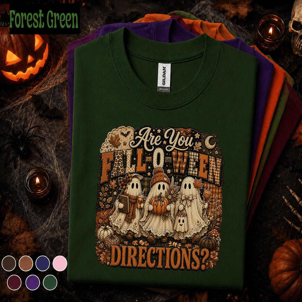 Are You Fall O Ween Directions Shirt, Cute Ghost Halloween Tee, Funny Fall Pumpkin Shirt, Retro Spooky Season Autumn Halloween Gift