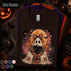 Ghost and Black Cats Halloween Shirt, Cute Spooky Cat Tee, Vintage Ghost T Shirt, Witchy Cat Mom Fall Tee, Halloween Cat Lover Gift