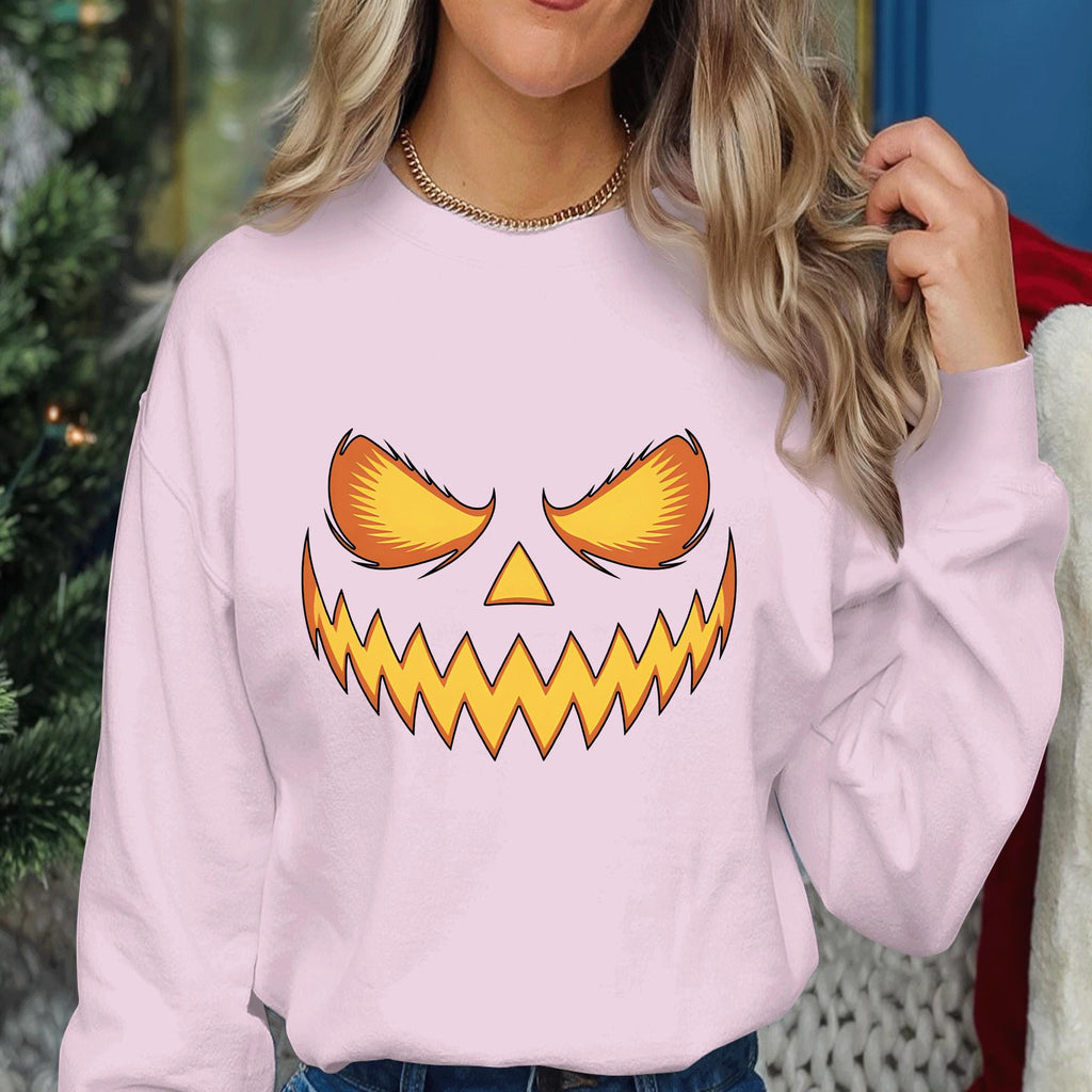 Angry Jack O Lantern Face Halloween Shirt, Pumpkin Spooky Tee, Jack O Lantern Sweatshirt, Halloween Sweatshirt, Carved Pumpkin Sweatshirt