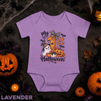 My First Halloween Baby Bodysuit, Cute Ghost Pumpkin Infant Onesie, Witchy Spooky Baby Outfit, First Halloween Gift for Baby Girl