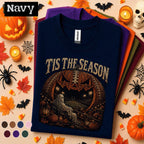 Tis the Season Football Halloween Shirt, Spooky Football Ghost Tee, Pumpkin Stadium T Shirt, Fall Game Day Top, Halloween Sports Gift