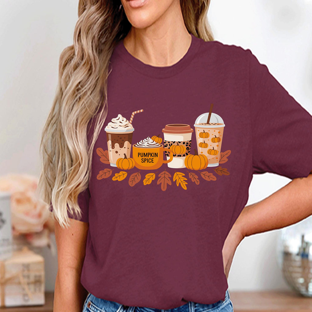 Pumpkin Spice Coffee Shirt, Fall Latte Lover Tee, Cute Autumn Coffee Sweatshirt, Pumpkin Halloween Coffee, Fall Shirt, Thanksgiving Shirts