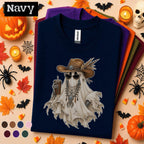 Western Ghost Halloween Shirt, Cowgirl Ghost Tee, Boho Spooky Season Shirt, Cowboy Halloween Tee, Cute Western Fall Outfit Gift