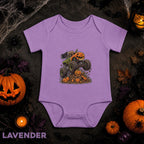 Monster Truck Halloween Baby Bodysuit, Pumpkin Truck Infant Onesie, Spooky Season Baby Outfit, First Halloween Gift for Baby Boys