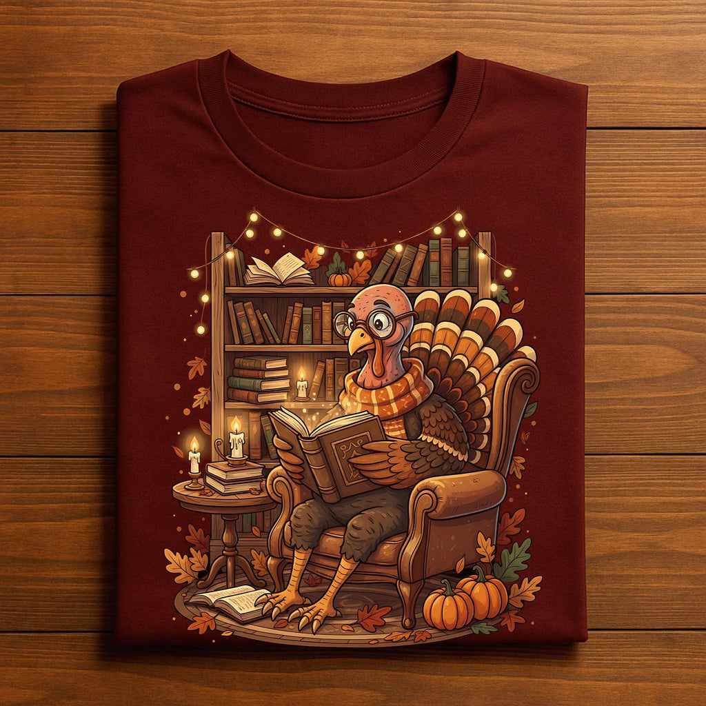 Turkey Reading Books Fall Librarian Thanksgiving Teacher Shirt, Books Turkey Teacher Thanksgiving Librarian Tee, Gift Teacher Sweatshirt