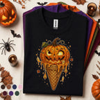 Pumpkin Ice Cream Halloween Shirt, Jack O Lantern Cone Tee
