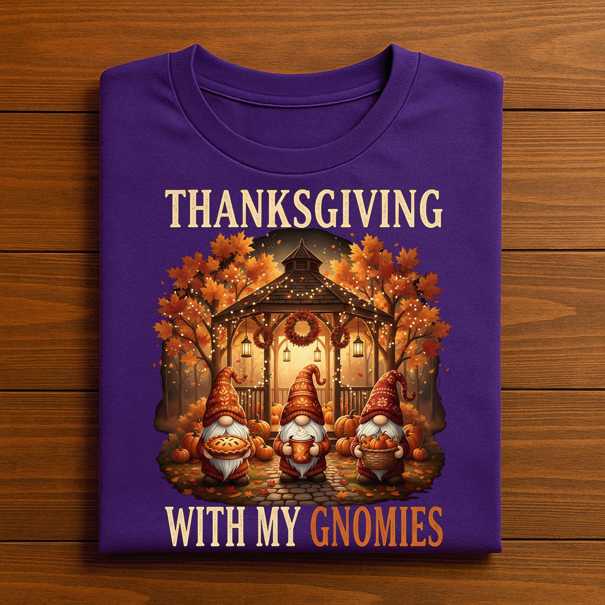 Thanksgiving with My Gnomies Shirt, Thanksgiving Gnome Tee, Autumn Fall Gnomes Thanksgiving Sweatshirt, Thankful Gnome Family Shirt Matching