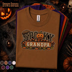 Spooky Grandpa Halloween Shirt, Funny Pumpkin Grandpa Tee, Retro Halloween Grandfather Gift, Fall Family Shirt, Spooky Season Grandpa Tee