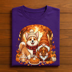 Cute Corgi Thanksgiving Gnome Shirt, Fall Pumpkin Pie Coffee Dog Shirt, Thanksgiving Dog Tee, Dog Thanksgiving Sweatshirt