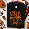 Man Behind The Pumpkin Seed Halloween Shirt, Funny Dad Halloween Tee