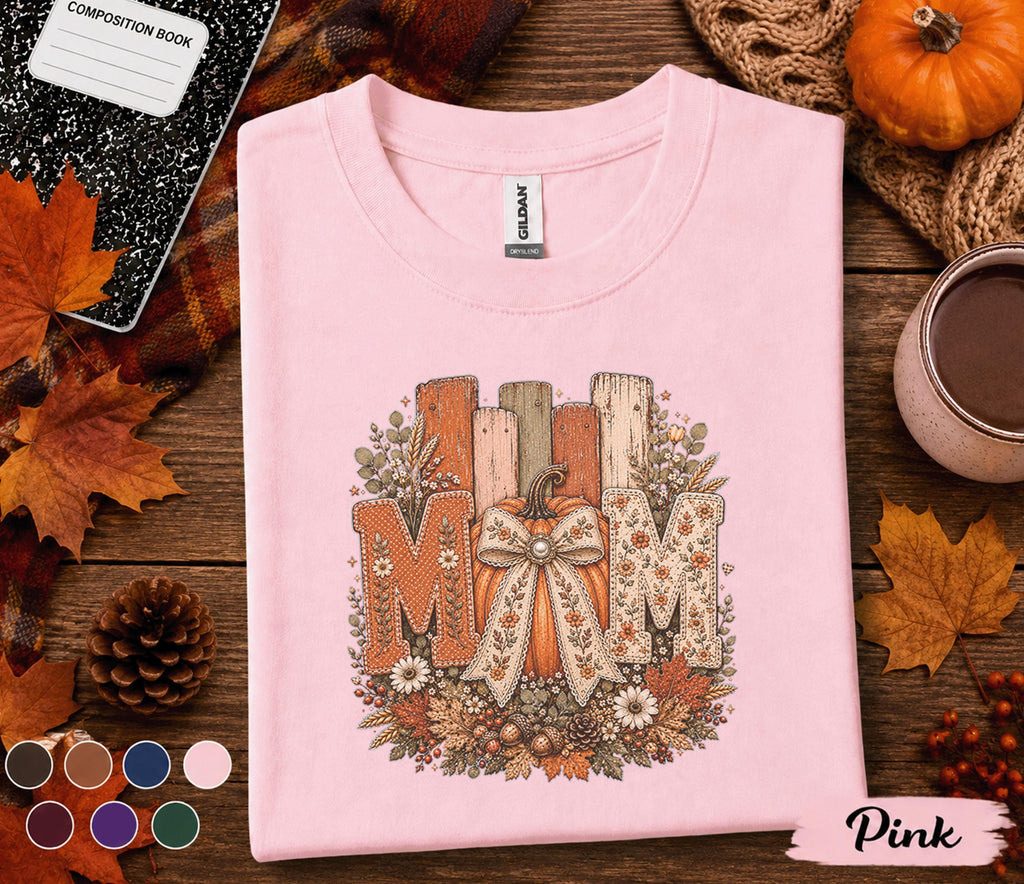 Mom Fall Shirt, Pumpkin Mom Sweatshirt, Cozy Autumn Mom Tee, Cute Mama Thanksgiving Shirt, Floral Pumpkin Harvest Gift Mom, Fall Season