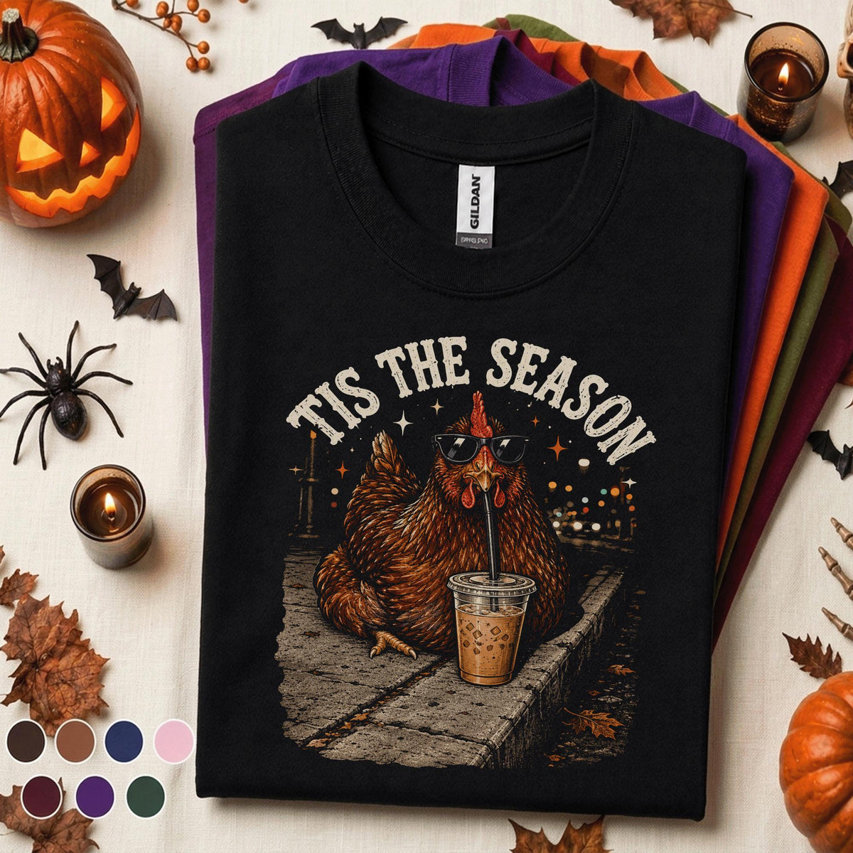 This Is The Season Chicken Halloween Shirt, Funny Coffee Chicken Tee
