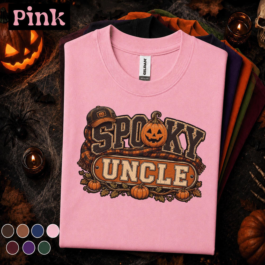Spooky Uncle Halloween Shirt, Funny Uncle Pumpkin Tee, Fall Family Halloween Gift, Retro Jack O Lantern Shirt, Uncle Halloween Party Tee