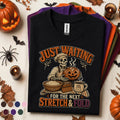 Funny Baker Halloween Shirt, Skeleton Baking Pumpkin Tee