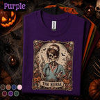 Skeleton Nurse Halloween Shirt, Gothic Nurse Tee, Spooky Nursing Gift, Vintage Medical Halloween Shirt, Registered Nurse Fall T Shirt