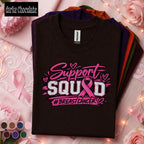 Breast Cancer Awareness Shirt, Support Squad Pink Ribbon Tee, Breast Cancer Support Team Shirt, October Awareness Walk Family Gift Tee
