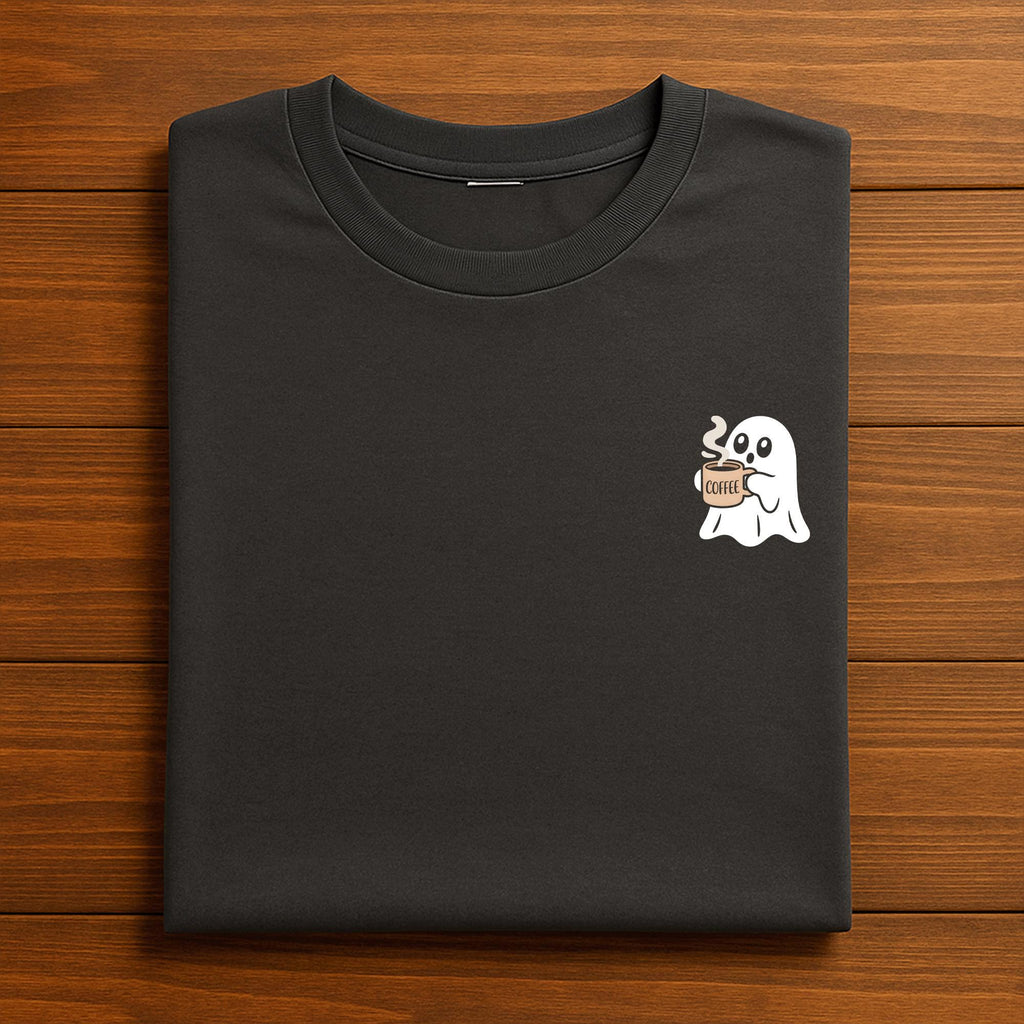 Cute Ghost Coffee Shirt, Funny Halloween Coffee Lover Tee, Cozy Spooky Season Shirt, Coffee Halloween T-Shirt Fall Aesthetic Sweatshirt
