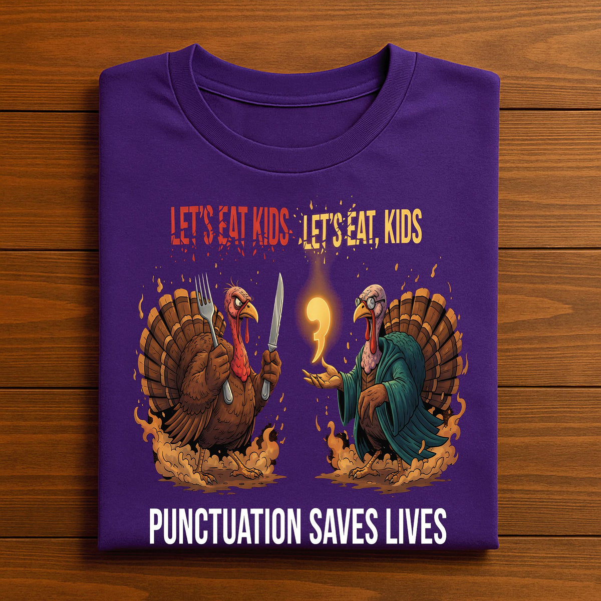 Lets Eat Kids Punctuation Funny Thanksgiving Teacher Turkey, Funny Teacher Thanksgiving Kids Grammar Teacher Sweatshirt, Teacher turkey