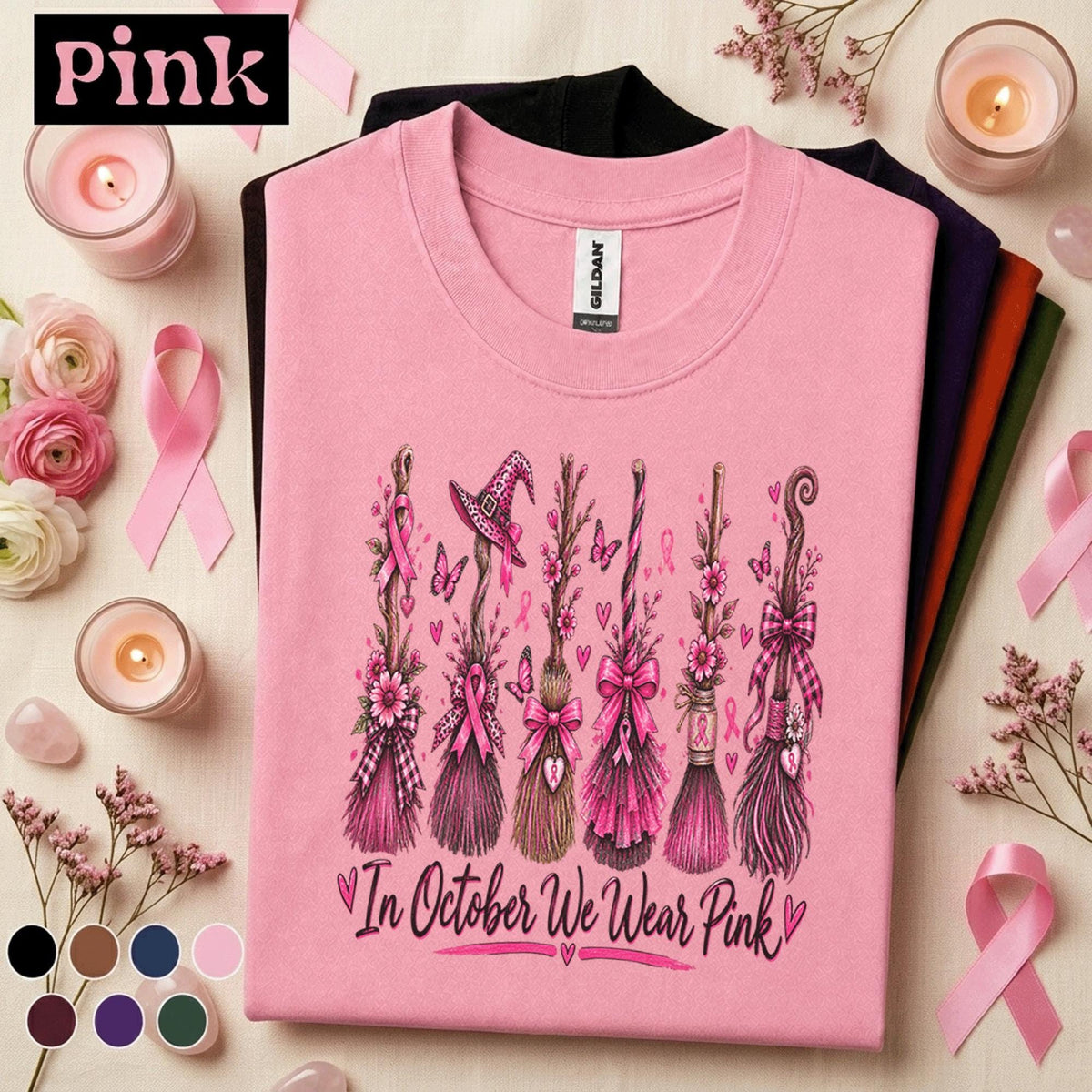 Breast Cancer Awareness Shirt, In October We Wear Pink Tee