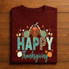 Happy Thanksgiving Shirt Autumn Pumpkin Turkey Fall Outfit Tee, Happy Thanksgiving Sweatshirt