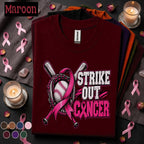 Breast Cancer Awareness Shirt, Strike Out Cancer Baseball Tee, Pink Ribbon Support Shirt, Cancer Fighter Gift, Baseball Mom Warrior Tee