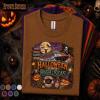 Halloween on the High Seas Shirt, Spooky Cruise Vacation Tee, Salty Nauti Pirate Ship, Pumpkin Witch Cruise Group Halloween Gift Tee