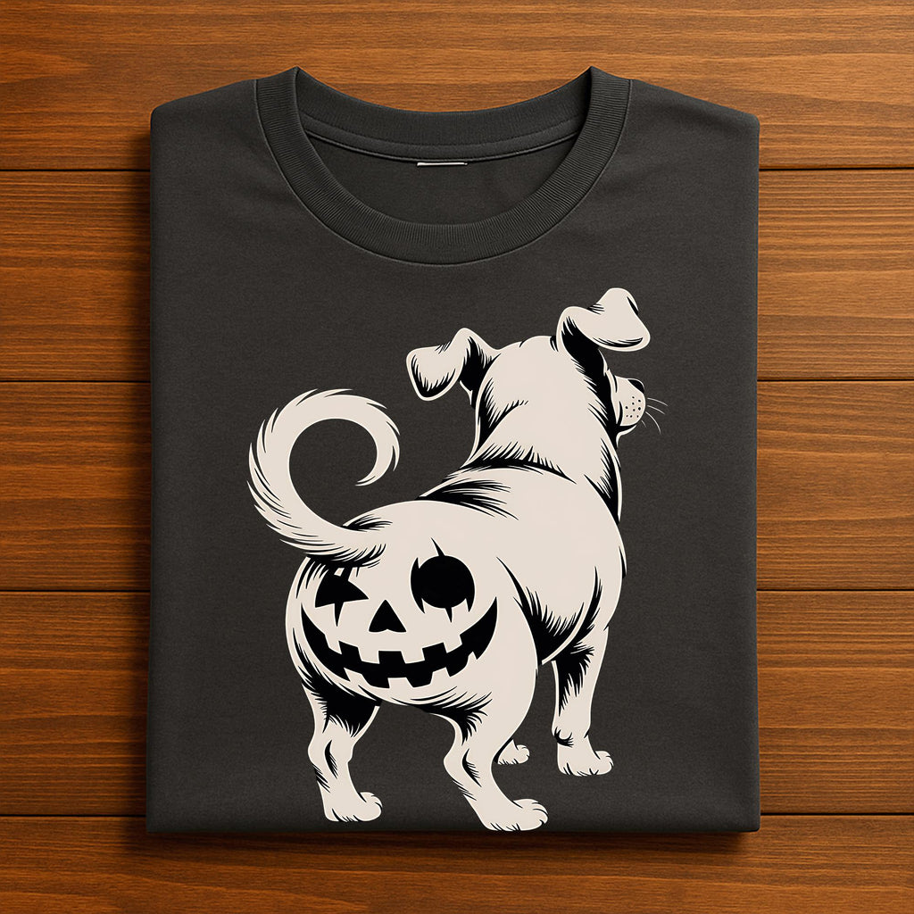 Funny Dog Pumpkin Butt Halloween Shirt | Spooky & Hilarious Pet Lover Tee for Dog Moms, Funny Halloween Dog Shirt, Dog Halloween Sweatshirt
