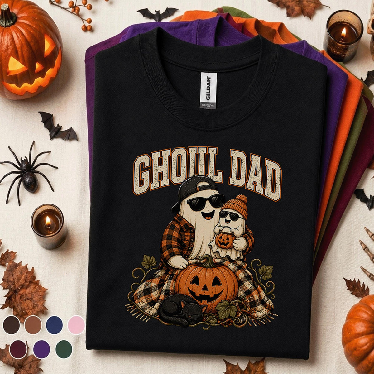 Ghoul Dad Halloween Shirt, Funny Ghost Father Tee