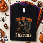 Electrician Halloween Shirt, Pullin Wire Til I Retire Tee