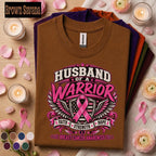 Husband of a Warrior Breast Cancer Awareness Shirt, Pink Ribbon Support Tee, Faith Strength Hope Shirt, Breast Cancer Fighter Husband Gift