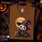 Halloween Panda Shirt, Witch Panda T Shirt, Cute Spooky Season Tee, Moon Broom Shirt, Panda Lover Halloween Gift, Witchy Fall Tee