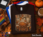 Halloween Vibes Shirt, Cute Pumpkin Ghost Tee, Spooky Season Fall Shirt, Cozy Autumn Pumpkin Shirt, Funny Halloween Sweatshirt Gift Women