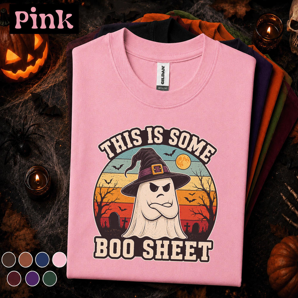 This Is Some Boo Sheet Halloween Shirt, Funny Ghost Witch Tee, Retro Spooky Season T Shirt, Sarcastic Halloween Tee, Ghost Gift