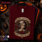 Sorta Ratchet Sorta Nightingale Nurse Halloween Shirt, Gothic Nurse Tee, Spooky Skeleton RN Gift, Vintage Medical Halloween T Shirt
