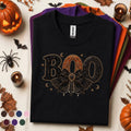 Boo Halloween Shirt, Gothic Bow Tee