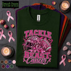 Breast Cancer Awareness Football Shirt, Tackle Breast Cancer Tee, Pink Ribbon Football Shirt, Pink Out Game Day Support Gift for Women