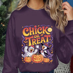 Chick or Treat Halloween Chicken Shirt, Funny Poultry Lover Tee, Spooky Hen Costume Sweatshirt, Chicken Farmer Halloween Party Gift Shirt