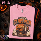 Happy Campoween Halloween Camping Shirt, Cute Ghost Camper Tee, Pumpkin RV Camping Gift, Spooky Campfire Shirt, Fall Camping Tee