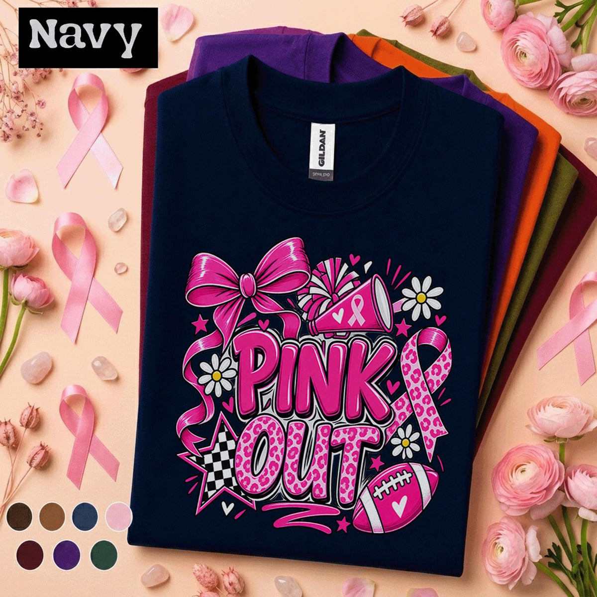 Breast Cancer Awareness Shirt, Pink Out T Shirt, Breast Cancer Support Tee, Pink Ribbon Graphic Shirt, October Awareness Gift for Women