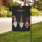 Christmas Gnome Welcome Garden Flag: Outdoor Holiday Yard Decoration, Garden Flag Winter, Winter Decoration, Christmas Garden Flag
