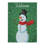 Snowman Christmas Garden Flag, Winter Welcome Yard Flag, Holiday Outdoor Decoration, Festive Xmas Porch Garden Banner, Welcome Flag