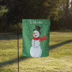Snowman Christmas Garden Flag, Winter Welcome Yard Flag, Holiday Outdoor Decoration, Festive Xmas Porch Garden Banner, Welcome Flag