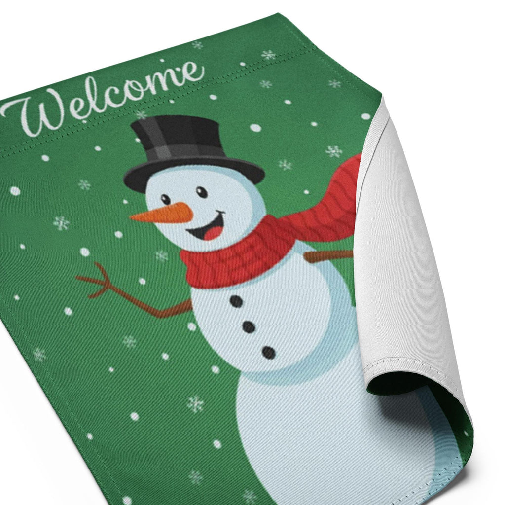 Snowman Christmas Garden Flag, Winter Welcome Yard Flag, Holiday Outdoor Decoration, Festive Xmas Porch Garden Banner, Welcome Flag