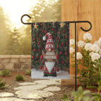 Merry Christmas Garden Flag Sublimation, Christmas Gnome 12x17 Garden Flag