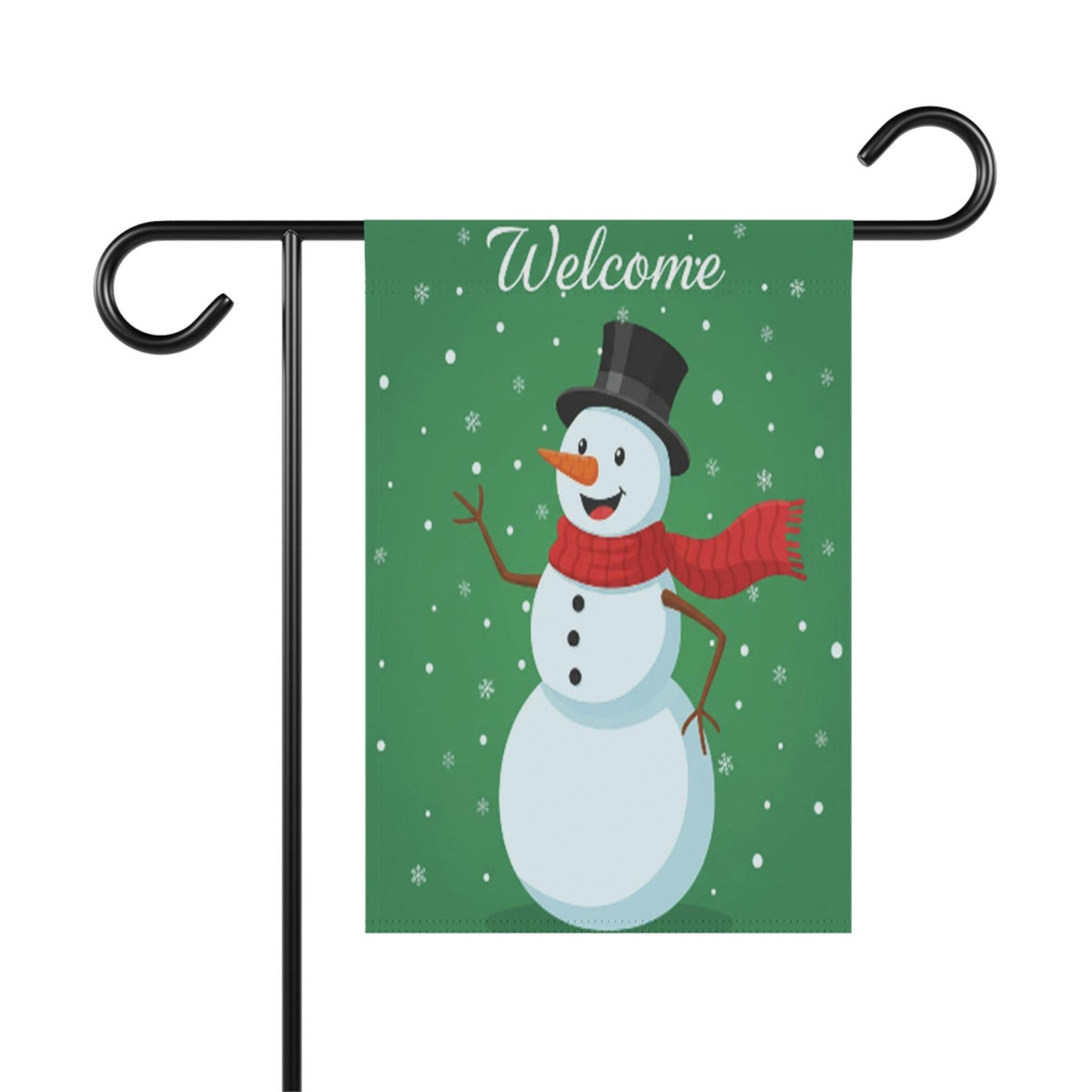 Snowman Christmas Garden Flag, Winter Welcome Yard Flag, Holiday Outdoor Decoration, Festive Xmas Porch Garden Banner, Welcome Flag